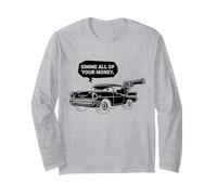 Dessin animé Cool 57 Muscle Car Design : Donne-Moi Tout Ton Argent Manche Longue