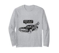 Dessin animé Cool Muscle Car Design des années 70 : Donne-Moi Tout Ton Argent Manche Longue