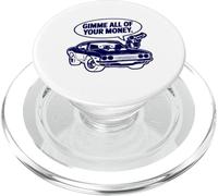 Dessin animé Cool Muscle Car Design des années 70 : Donne-Moi Tout Ton Argent PopSockets PopGrip pour MagSafe