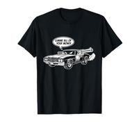 Dessin animé Cool Muscle Car Design des années 70 : Donne-Moi Tout Ton Argent T-Shirt