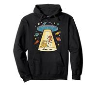 Dessin animé Cosmic UFO Numbers 6 7 Six Seven Retro Seven Sweat à Capuche