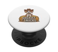 Dessin animé Cowboy Chiot Shérif de Snacks PopSockets PopGrip Adhésif