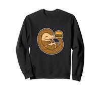 Dessin animé Cozy Pangolin Burger Nap Sweatshirt