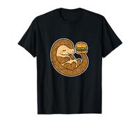 Dessin animé Cozy Pangolin Burger Nap T-Shirt