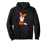 Dessin animé de Chien Sauvage Mignon Renard de la forêt Rouge Sweat à Capuche
