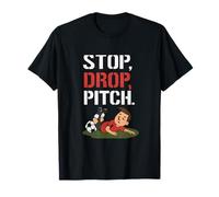 Dessin animé de Joueur de Baseball Stop Drop Pitch T-Shirt