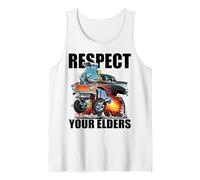 Dessin animé de Muscle Car Classique Hot Rod Respect Your Elders Débardeur