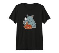 Dessin animé de pâtes Rhino T-Shirt Haut de Gamme