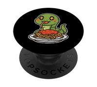 Dessin animé de pâtes Serpent PopSockets PopGrip Adhésif