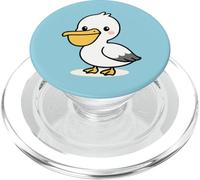 Dessin animé de pélican Kawaii, Mignon Oiseau de mer, Animal Marin PopSockets PopGrip pour MagSafe