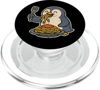 Dessin animé de pingouin aimant les pâtes PopSockets PopGrip pour MagSafe