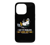 Dessin animé Dessin animé Canard Paresseux Bureau Coque pour iPhone 13 Pro