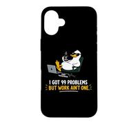 Dessin animé Dessin animé Canard Paresseux Bureau Coque pour iPhone 16 Plus