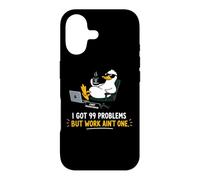 Dessin animé Dessin animé Canard Paresseux Bureau Coque pour iPhone 17
