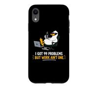Dessin animé Dessin animé Canard Paresseux Bureau Coque pour iPhone XR