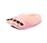 Dessin animé détail nouveauté Pantoufles pour Femmes et Hommes Chaud Coton Doux Peluche Maison Pantoufles intérieur Bottes Hautes Noires pour Femmes avec Talon