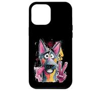 Dessin animé Dog Peace Graffiti Pop Character Graphic Art Sign Coque pour iPhone 12 Pro Max