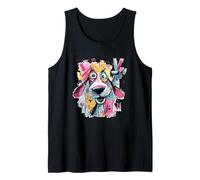 Dessin animé Dog Peace Graffiti Pop Character Graphic Art Sign Débardeur