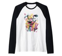 Dessin animé Dog Peace Graffiti Pop Character Graphic Art Sign Manche Raglan