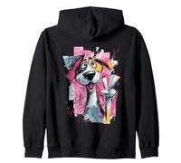 Dessin animé Dog Peace Graffiti Pop Character Graphic Art Sign Sweat à Capuche