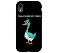 Dessin animé d'oie Intelligente avec Lunettes astucieux Nerd Humour Coque pour iPhone XR