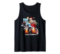 Dessin animé drôle de Voiture de Noël du Père Noël Hotrod Débardeur