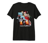 Dessin animé drôle de Voiture de Noël du Père Noël Hotrod T-Shirt Haut de Gamme