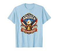 Dessin animé Eagle America 250e Patriotic Kids 1776 2026 T-Shirt