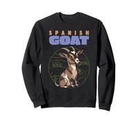 Dessin animé Espagnol chèvre Ferme Amoureux des Animaux chèvres Mignonnes Sweatshirt