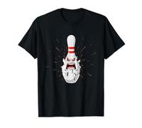 Dessin animé Fierce Strike avec Une quille de Bowling Explosive T-Shirt