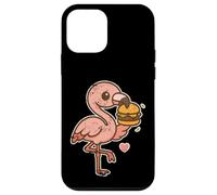 Dessin animé Flamingo Burger Love Coque pour iPhone 12 Mini