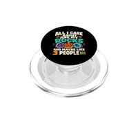 Dessin animé Geology Rock Collector Tout ce Qui m'intéresse, ce sont Mes Roches PopSockets PopGrip pour MagSafe