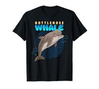 Dessin animé Grands Baleines Race Animaux Mer Amoureux Baleines Mignonnes T-Shirt