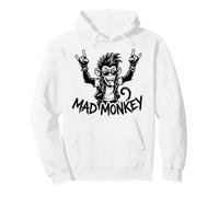 Dessin animé Graphique Rebelle Mad Monkey Punk Rock Sweat à Capuche
