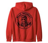 Dessin animé Graphique Rebelle Mad Monkey Punk Rock Sweat à Capuche