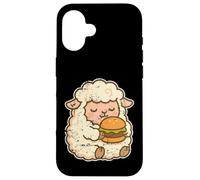 Dessin animé Hamburger Mouton Moelleux Coque pour iPhone 16