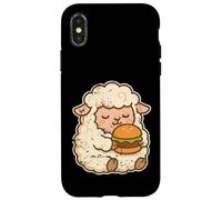Dessin animé Hamburger Mouton Moelleux Coque pour iPhone X/XS
