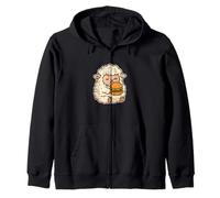 Dessin animé Hamburger Mouton Moelleux Sweat à Capuche