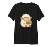 Dessin animé Hamburger Mouton Moelleux T-Shirt Haut de Gamme