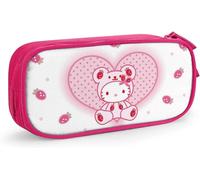 Dessin Animé Hello Kitty Trousse À Crayons Mignon Fermeture Éclair Stylo Sac De Rangement Étudiants Porte-Boîte À Crayons Organisateur De Pièces Filles Garçons Pencase Bleu-Rose