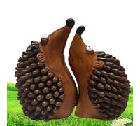 Dessin animé hérisson de jardin - Jolie figurine d'animaux, décoration de jardin en plein air, paire ludique de boucles sculpture ornement affichage, chemin de l'itinéraire de Noël Portico Dec