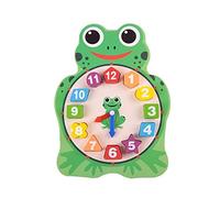 dessin animé hibou grenouille cloches temps numéro de puzzle apprendre jouets enseigner cloches bébé enfants tôt jouets éducatifs forme en bois de horloge pour les enfants