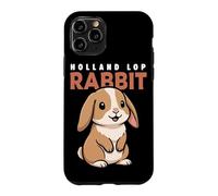 Dessin animé Holland Lop Lapin Amoureux des Animaux Lapins Mignons Coque pour iPhone 11 Pro