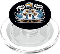 Dessin animé Humoristique de mouettes et d'oiseaux Jouant au Volley-Ball PopSockets PopGrip pour MagSafe