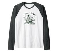 Dessin animé Humoristique I Came, I Mowed, I Kicked Grass! Manche Raglan