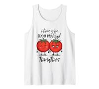 Dessin animé Humour Visages de tomates heureux et grincheux Débardeur