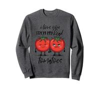 Dessin animé Humour Visages de tomates heureux et grincheux Sweatshirt