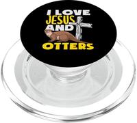 Dessin animé I Love Jesus Sea Otter PopSockets PopGrip pour MagSafe