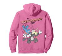 Dessin animé Les Simpsons Itchy & Scratchy Hammer Classic Mayhem Sweat à Capuche, Unisexe pour Adultes, Rose Vif, M