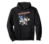 Dessin animé Les Simpsons Itchy & Scratchy Hammer Classic Mayhem Sweat à Capuche, Unisexe pour Adultes, Noir, M